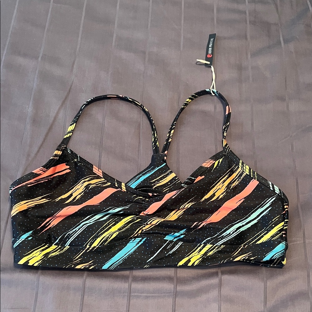 Born Primitive Black and Mulitcolor Bikini Top